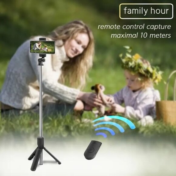 Extendable Selfie Stick Tripod Stand with Wireless Remote for iPhone & Android - Picture 6 of 7